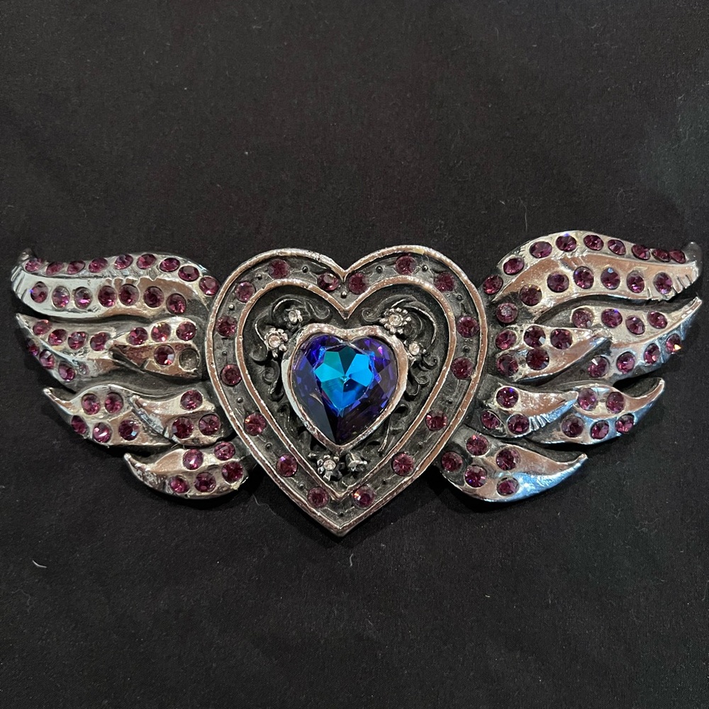 Chrome Angels Vintage Winged Heart Buckle